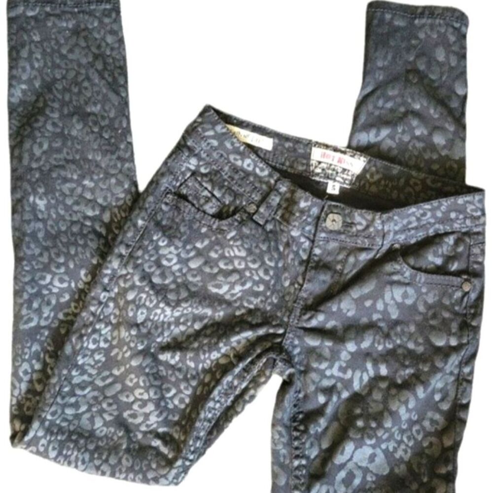 Hot Kiss Skinny Lily Faded Animal Print Jeans - 5